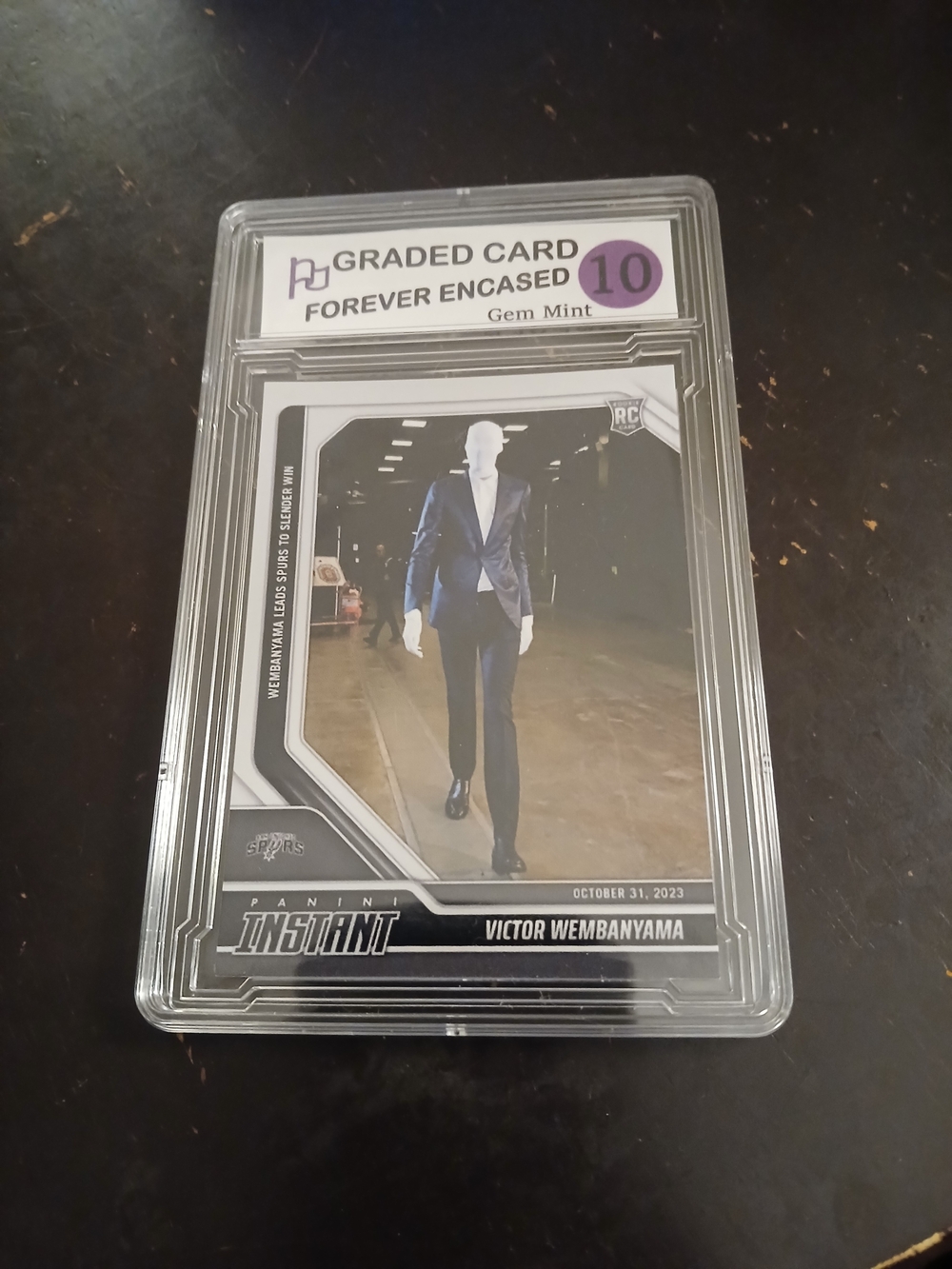 Victor Wembanyama Rookie Numbered in Clear Protective Case - Not Orignal